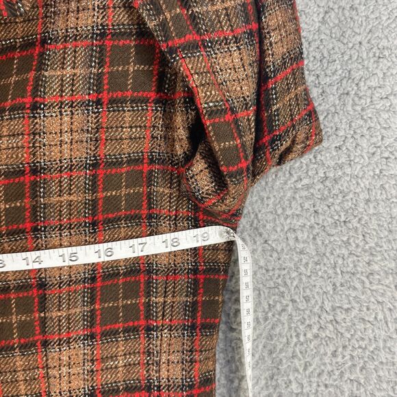 Vtg Carlisle Womens Blazer Jacket Wool Blend Tweet Plaid Sz 12 Zip Boho Office - Picture 4 of 10